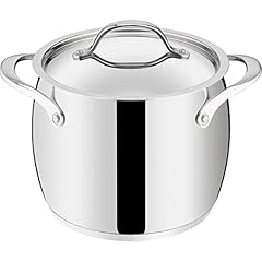 Lagostina Orchestra Pentola Con Coperchio e Due Manici In Acciaio Inox 18/10 Ø 20 cm, Fondo Lagotherm 3 Strati, Effetto Specchio Esterno e Interno Satinato, per Tutte le Fonti di Calore