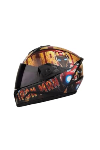 Image of DELETION Full Face Motorcycle Helmet with Smoke Visor, Graphic Design