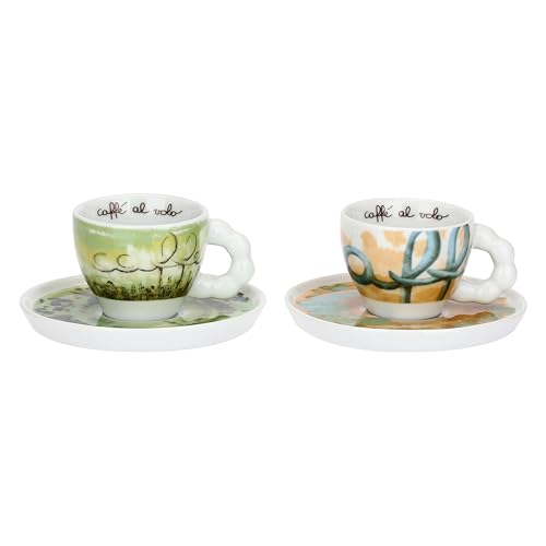 Porcellana THUN - Set 2 tazze medie con piattino, Vogliadi - Porcellana