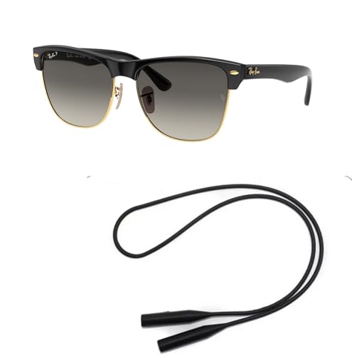 Ray-Ban RB4175 Sunglasses Bundle: RB 4175 CLUBMASTER OVERSIZED 877/M3 Clubmaster Oversized Demi Glos and Universal Anti-slip Silicone Leash2