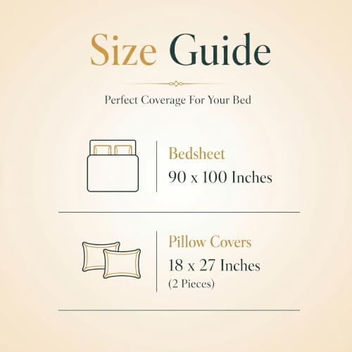 Image of BSB HOME 240 TC Cotton Feel Bedsheet with 2 Pillow Covers, Soft & Breathable Printed Double Bed Sheet for Bedroom, Fade Resistant & Easy Care - 90 x 100 Inches (228 x 254 cm) - Eucalyptus Sage