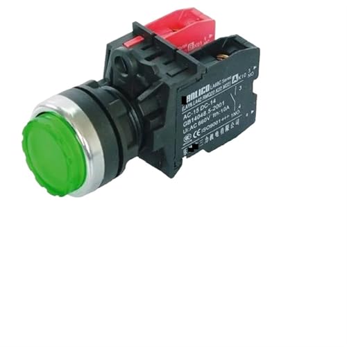 Waterproof Push Button Switch Momentary Projecting Push Button Switch SB1 LA68C M22TA35 Spring Return Ø22mm(Blue,1NO AND 1NC)