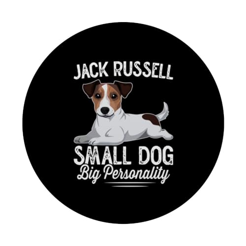 Jack Russell small dog big personality Dog Funny Saying PopSockets Swappable PopGrip, Black - Image 3