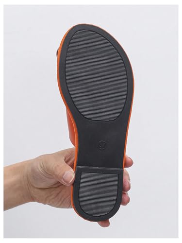 GORGLITTER Women's Rhinestone Toe Ring Flats Sandals Dressy Leather Slip On Slides Summer Vacation Beach Sandal2