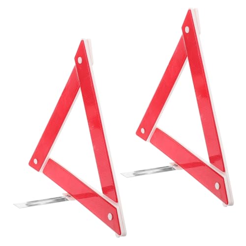 Cabilock 2 piezas Triángulo de Advertencia Plegable Homologado para Coche Kit Reflectante de Seguridad para Emergencias Señal de Carretera Resistente y Fácil de de Unidades