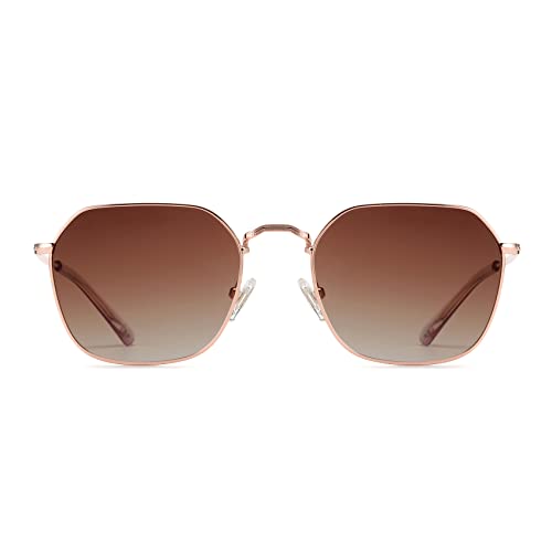 Vivienfang Gafas De Sol Clásicas Polarizadas Hexagonales Cuadradas Aviador Para Mujeres Y Hombres, Gafas De Sol De Polígono Geométrico De Moda Vf2213, Rosa Marrón Degradado, 54mm Vivienfang Gafas De Sol Clásicas Polarizadas Hexagonales Cuadradas Aviador Para Mujeres Y Hombres, Gafas De Sol De Polígono Geométrico De Moda Vf2213, Rosa Marrón Degradado, 54mm