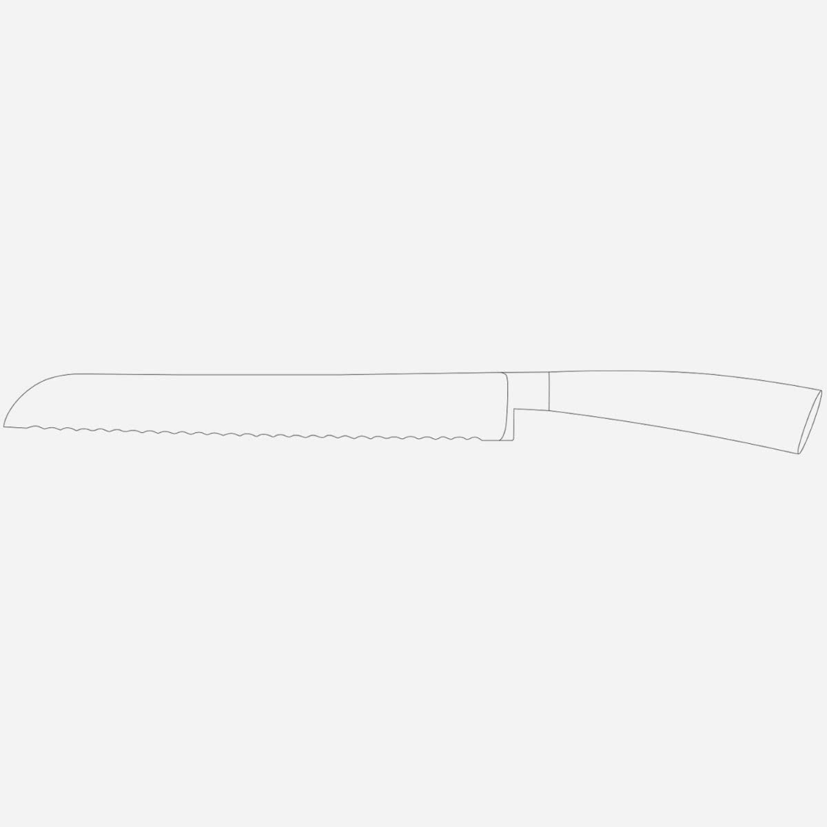 Elegance Coltello pane 22 cm Rosso