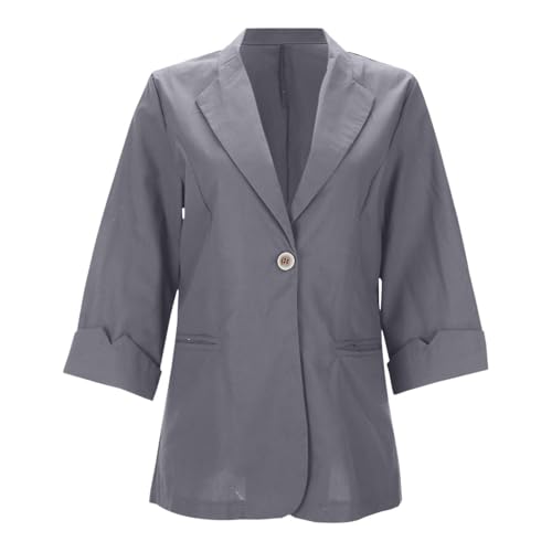 3/4 Sleeve Blazer for Women Lightweight Open Front Blazers Casual Work Office Business Suit Jackets Summer Tops2