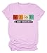 I Work Periodically Retired Chemistry Teacher Retirement T-Shirt for Women Men Pink