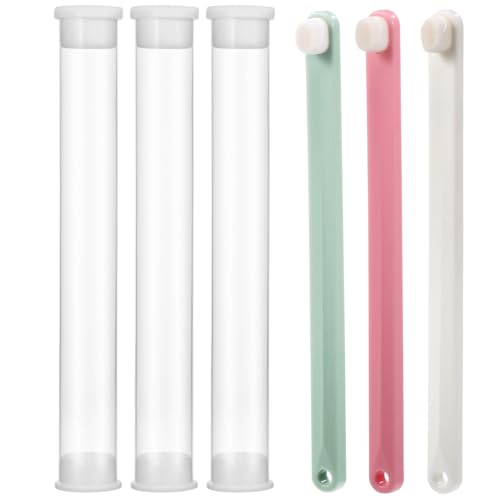 Image of Pet Oral Cleaning Toothbrush Set - Soft Bristle Toothbrushes for Cats Dogs and Rabbits - Care for Sensitive Teeth - 3 Pack