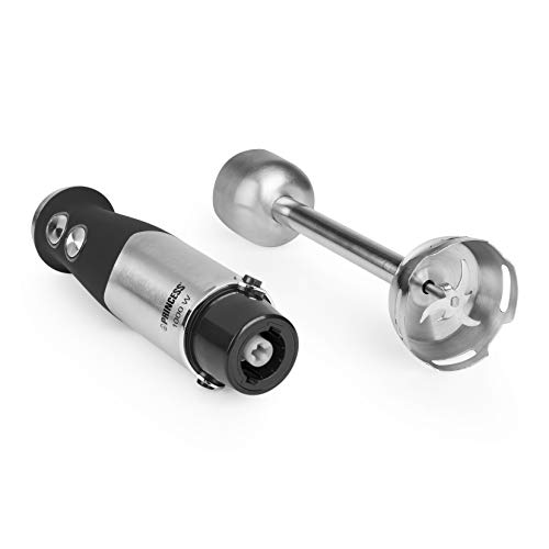 Princess 221221 - Set de batidora de mano XL con control de velocidad, 1000 W, incluye taza de medir XL, picador XL y batidor, acero Inoxidable, acabado de goma, negro - imagen 6