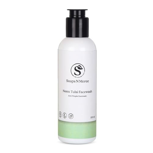 Image of Neem Tulsi Face Wash for Brightening Skin Care | Gentle Cleanser for Dull, Uneven Skin Tone | Helps Remove Dirt, Improve Texture & Fresh Glow | Cleanser for Smooth Feel, Radiant Look