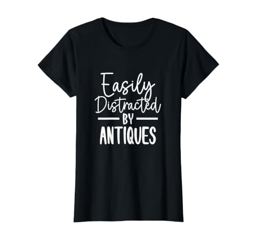Easily Distracted by Antiques T-Shirt, Women, Black, X-Large