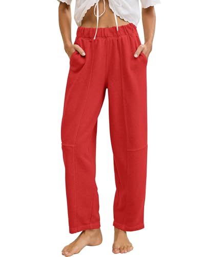 Gacaky Womens Wide Leg Sweatpants Casual Loose Lounge Pants 2025 Baggy Fall Drawstring Workout Athletic Joggers