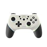 HotGeejp ニンテンドースイッチ用 ワイヤレスコントローラーBluetooth 背面ボタン付き マクロ編集・自動連射機能・六軸ジャイロセンサー 対応 USB接続 PC（Steam）、iOS、Switchシリーズ対応 (あつまれ どうぶつの森：左：青、右：緑)