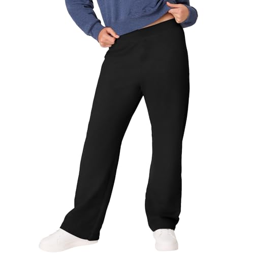 Hanes Women’s Sweatpants, EcoSmart Fleece, Pocketless Open-Bottom Sweatpant, Regular & Petite