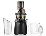 SANA 868 Wide Mouth Premium Cold Pressed Vertical Juicer | Patented Trap Door System | Includes 2 Premium Accessories | 240W High Torque Motor | 15 Year Warranty (Black)