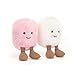 Jellycat Amuseables Pink and White Marshmallows Stuffed Toy, 3.5 inches | Food Plush | Fun Gift Idea