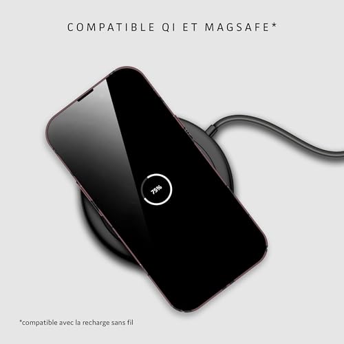 Coque iPhone 16 fine contre les rayures d'objectif avec motif Rouge Noir Boucles