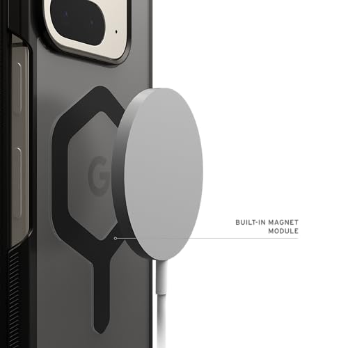 Image of Urban Armor Gear UAG Mouve - 2 Piece Case with Magnetic Charging Transparent Military Grade Dropproof Protective Case /Cover Designed for Google Pixel 10 Pro Fold (Military Drop Tested) - Ash /Black