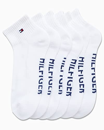Tommy Hilfiger Men's Athletic Socks - Performance Cushion Quarter Cut Ankle Socks (6 Pack)4