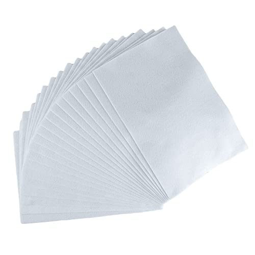 Jtnohx Filzstoff, Weiche Farbig Filz zum Basteln, 1,4mm dick Bastelfilz, 20x30cm Filzplatten für Heimwerker und Nähprojekte (Weiß)