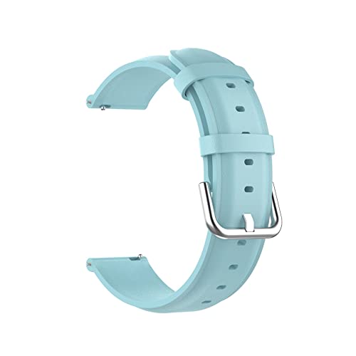 20mm Correa de Cuero Compatible con Polar Ignite 3, Correas de Repuesto Ajustable de Cuero Compatible con Polar Ignite 3 Correa para Mujeres Hombres (Azul claro)