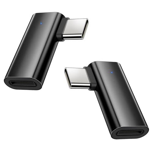 xiwxi 2Pack 90 Degree Lightning to USB C Charger Converter for iPhone 15/15Pro/15 Pro Max Plus,Samsung S24 S23,iPad Air,27W PD Fast Charging&Data Transfer,Type C Devices,Not Audio/OTG/PS/2 Cables