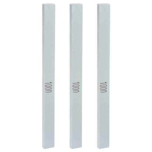 QUARKZMAN 3pcs Pierres à aiguiser 1000 grains 5,9 x 0,47 x 0,24 Rectangle en carbure de silicium vert Pierre à aiguiser pour couteaux