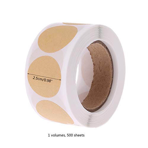 Lergo 500pcs vuoto carta kraft etichetta cerchio