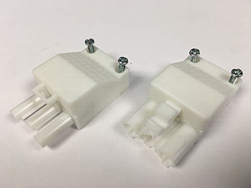 Steckverbindung (Stecker und Gegenstück/Anschluß) für steckbare Gebäudeinstallation, ST18/3S C1 ZEV WS RD, 3-polig, unmontiert, mit Zugentlastung und Verriegelung, Stecker: weiss, Zugentlastung: weiss