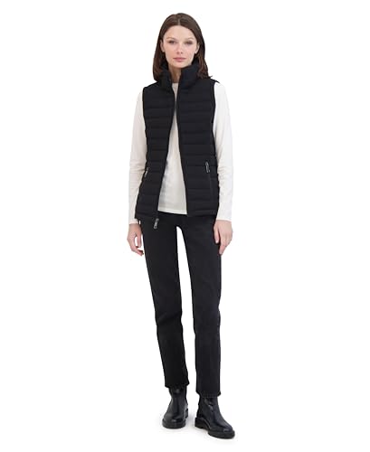 Image of Nautica Women's Stretch Puffer Vest - Water-resistant Transitional Outerwear Layer With Detachable Hood