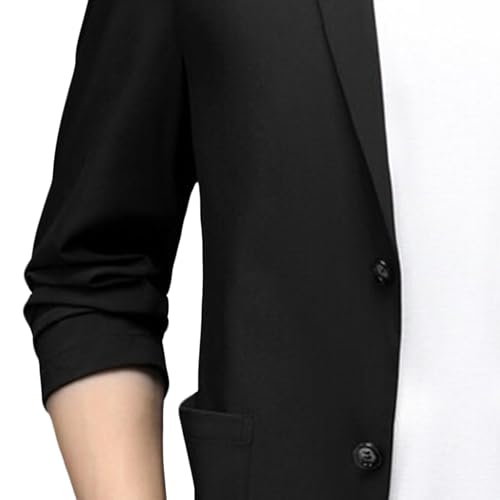 Men's Summer Casual Blazer Lightweight Slim Two Button Sport Coat Solid Color Lapel Daily Suit Jacket3