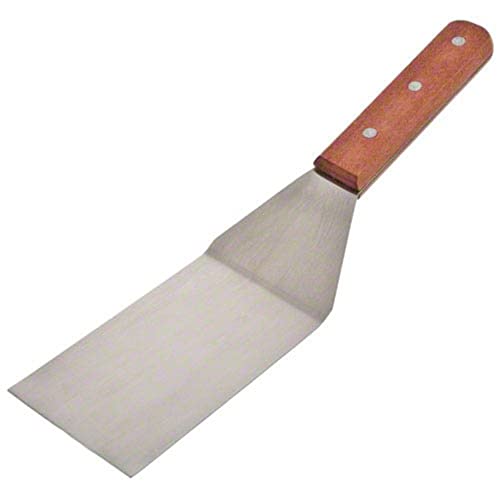 Update International WT-7 Stainless Steel Turner with Wood Handle, 12-1/2-Inch