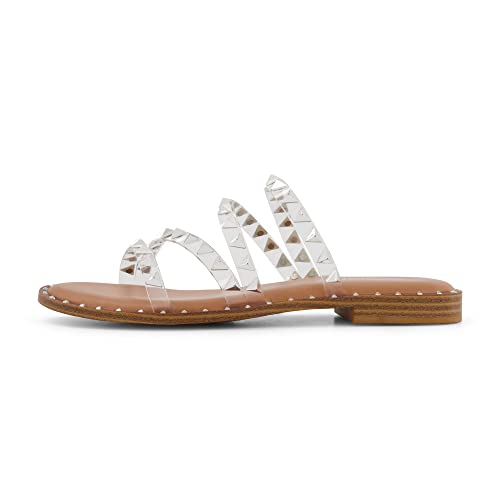 CUSHIONAIRE Women's Tonya Studded slide sandal with Memory Foam