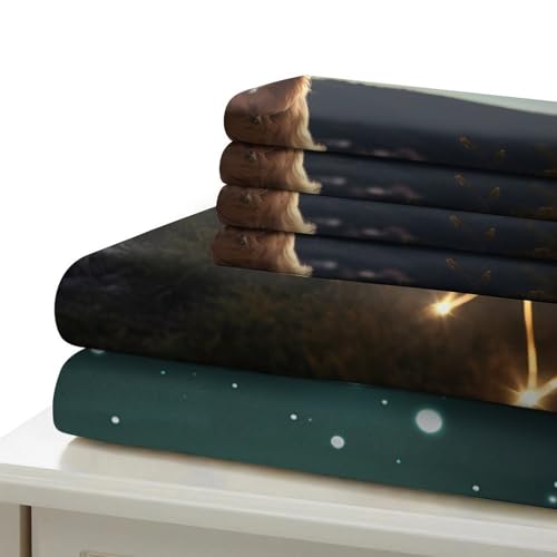 Housse de couette ginkgo anti-plis fermeture éclair pratique