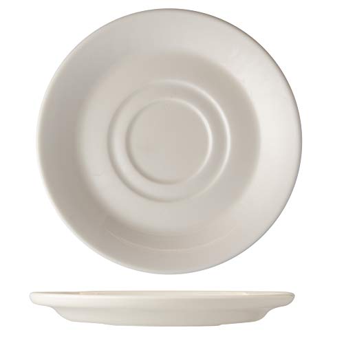 B'GHEST Set. 6 unités. Duoma Assiette pour tasse de Moka et café Ø 13,75 cm Fabriqué en porcelaine fine de Chine.