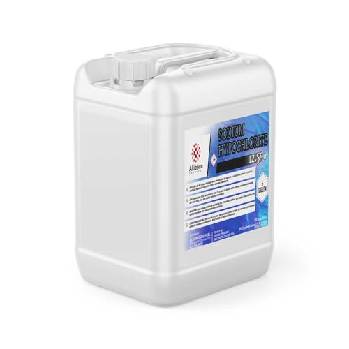 Image of Alliance Chemical Sodium Hypochlorite Solution 12.5% - 5 Gallon Pail - High Purity Sodium Hypo Chloride for Pool Cleaning & Water Treatment