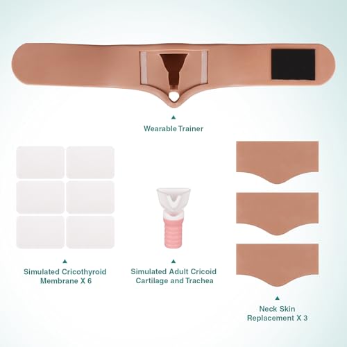 Image of Wearable Cricothyrotomy Task Trainer, Cricothyrotomy Simulator | Tracheostomy Trainer, Surgical Airway Trainer