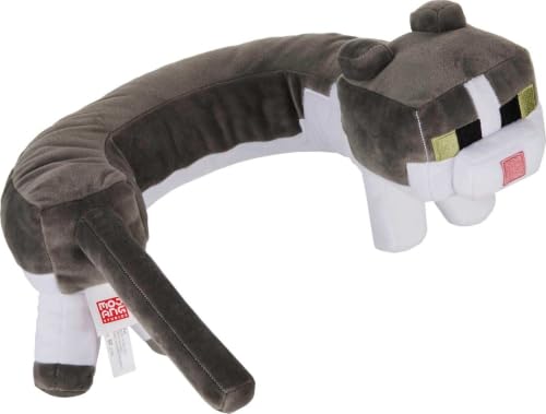 Image of Mattel Minecraft Purring Sounds Neck Pillow, Cat Plush Toy | Cat Neck Pillow Plush that makes Purring Sounds, For Travel, Comfort & Play, For Kids & Collectors (Amazon Exclusive)