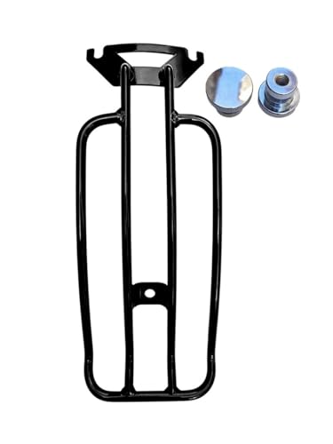 Porte-bagages de siège solo noir et chrome pour Road King Touring 97-22