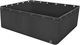 Fischteich Aus Segeltuch,Pool Über Dem Boden,Faltbarer Fischteich aus PVC-Segeltuch mit Ablassventil,für Fische und Wassertiere,Schwarz,1x1.5x1.2m