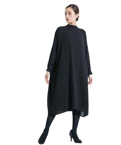 [ニッセン] ブラックフォーマル レディース 夏 喪服 礼服 上下セット ワンピース 日本製生地 洗える リボンデザイン 体型カバー 大きいサイズ Callarus 春 秋 冬 黒 M（Amazon）