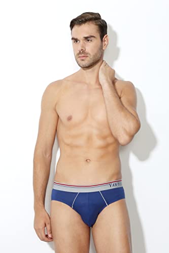 Image of Van Heusen Men Briefs - 100% Combed Cotton - Pack Of 2 - Anti Bacterial, Colour Fresh, Moisture Wicking
