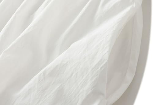 Womens Casual Lantern Skirts Elastic Waist Bubble Pompom Skirt Pleated A-Line Skirts Fluffy Fashion Party Skirt White4