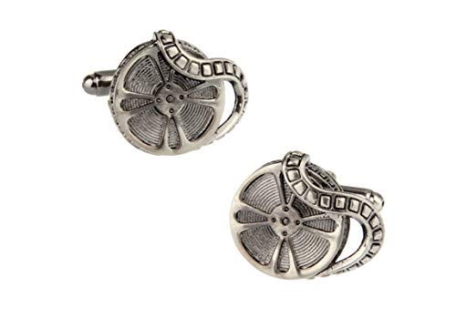 Mancuernillas para hombre KnBoB plateadas vintage miniatura 1