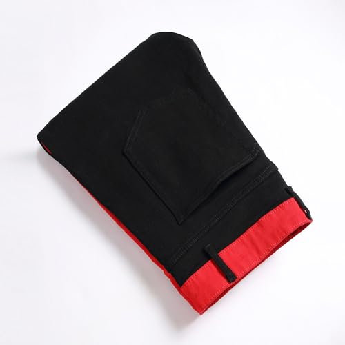 Men's Skinny Stretch Jeans Ripped Slim Fit Jeans for Men Fashion Straight Leg Distressed Flex Waist Denim Pants3