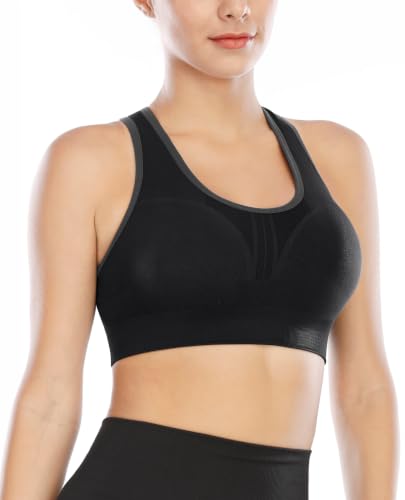 Image of Heathyoga High Impact Sports Bras for Women High Support Padded Sports Bra Pack Racerback Bras for Women Workout Bra Sets