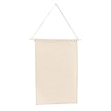 Blank Canvas Banners - Bulk Set of 48 - Includes Wooden Hanger - DIY Crafts and Fun Home Activities