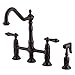 Kingston Brass KS1275ALBS Heritage Bridge Kitchen Faucet, 8-3/4", Oil-Rubbed Bronze